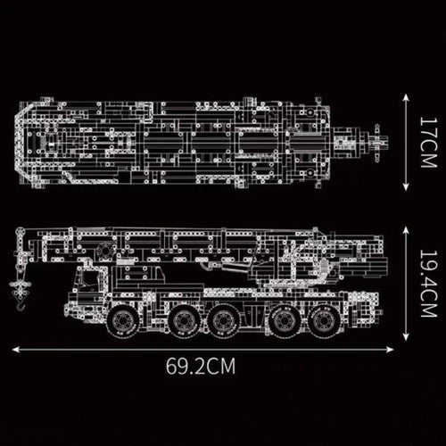 Camion Grue Télécommandé 3217 pièces