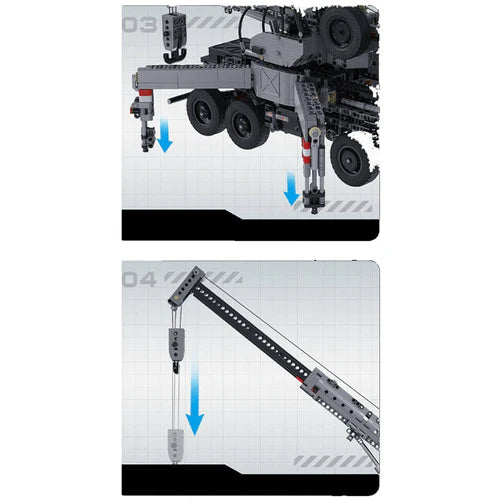 Camion Grue Militaire 2685 pièces