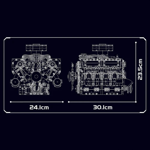 Moteur V8 motorisé avec Réservoir 2249 pièces