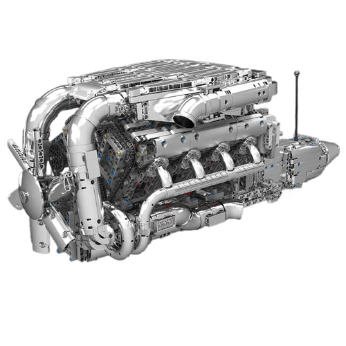 Moteur V8 5,5 L Chromé avec Boîte de Vitesses 2898 pièces