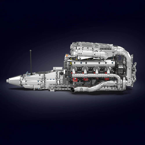 Moteur V8 5,5 L Chromé avec Boîte de Vitesses 2898 pièces