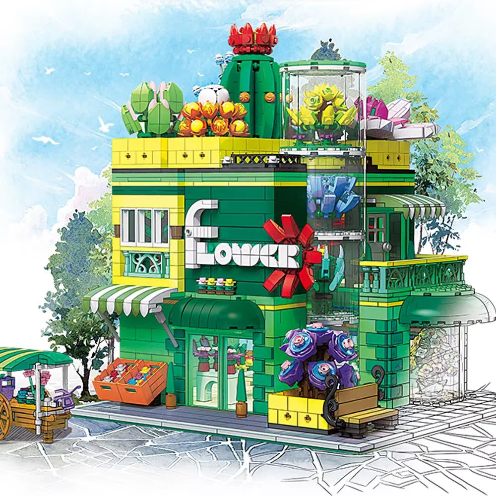 Boutique de fleurs 2290 pièces - AlloBrick