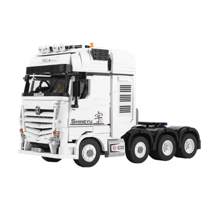 Camion Télécommandé Blanc avec Remorque 4458 pièces