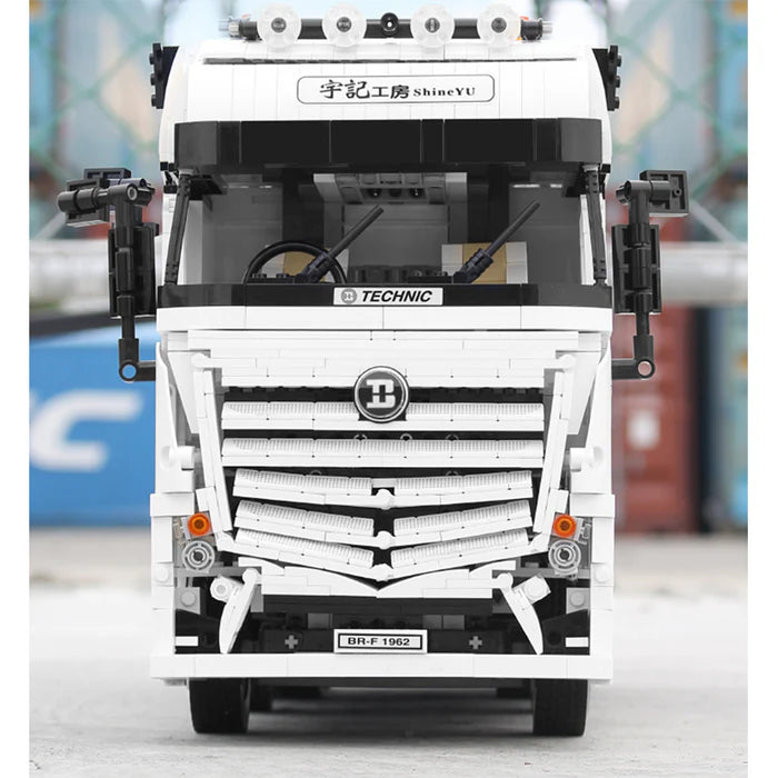 Camion Télécommandé Blanc avec Remorque 4458 pièces