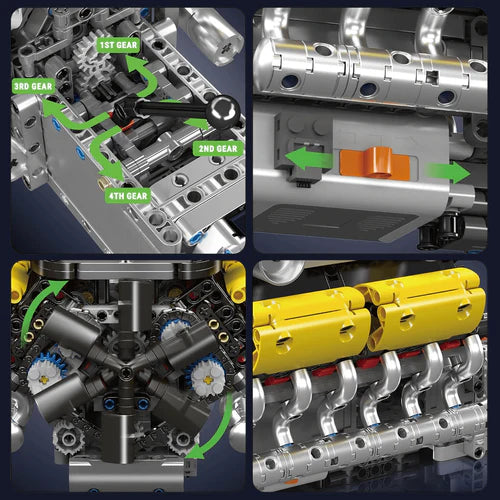 Moteur V12 Italien Motorisé 1259 pièces