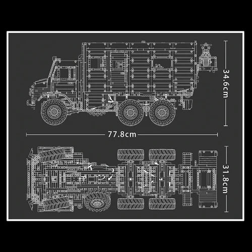 Unimog XXL Télécommandé à 6 Roues 6689 pièces