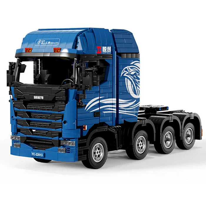 Camion Télécommandé Bleu avec Remorque 4458 pièces