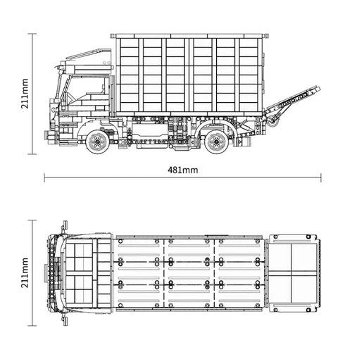 Camion de Livraison Télécommandé 1754 pièces
