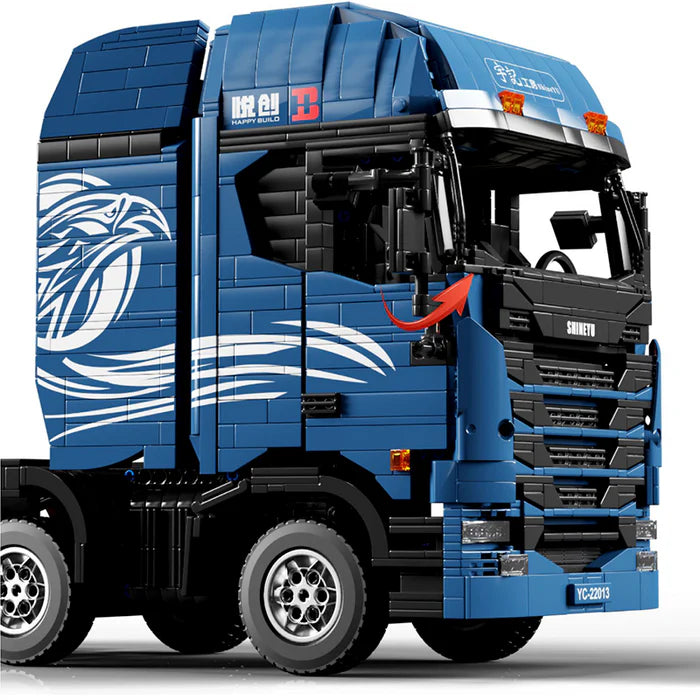 Camion Télécommandé Bleu avec Remorque 4458 pièces