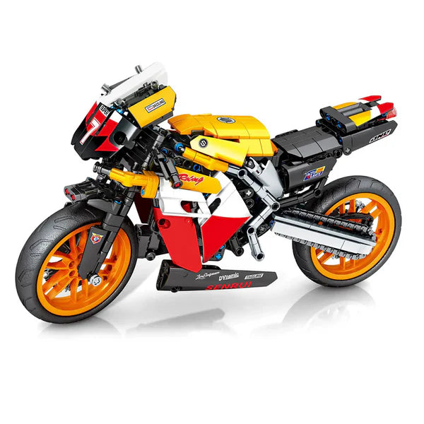 Moto de Course Orange Demon 700 pièces