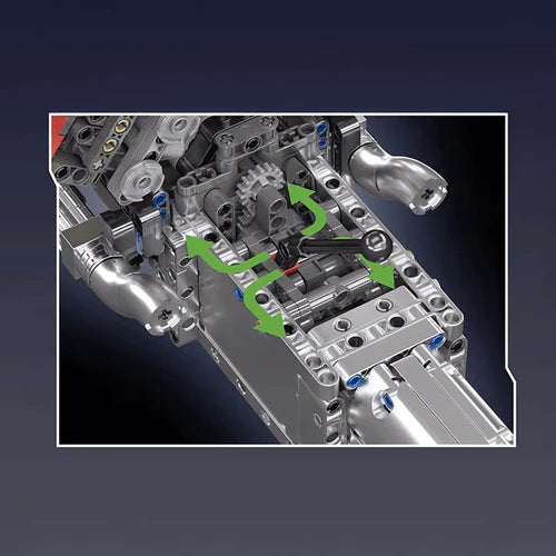 Moteur V8 Allemand Motorisé avec Boîte de Vitesses 1168 pièces