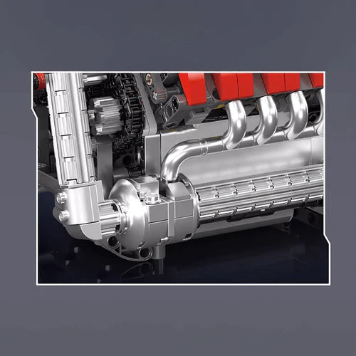 Moteur V8 Allemand Motorisé avec Boîte de Vitesses 1168 pièces