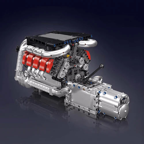 Moteur V8 Allemand Motorisé avec Boîte de Vitesses 1168 pièces