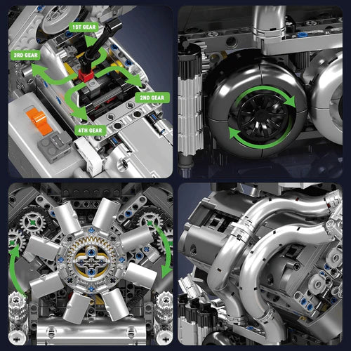 Moteur Hypercar W16 Motorisé avec Boîte de Vitesses 2023 pièces