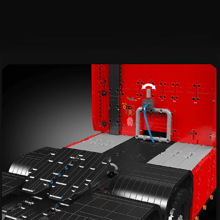 Camion XXL Télécommandé Rouge avec Remorque 8006 pièces