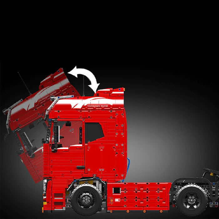 Camion XXL Télécommandé Rouge avec Remorque 8006 pièces