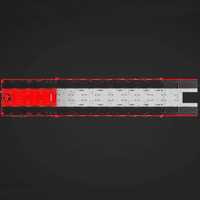 Camion XXL Télécommandé Rouge avec Remorque 8006 pièces