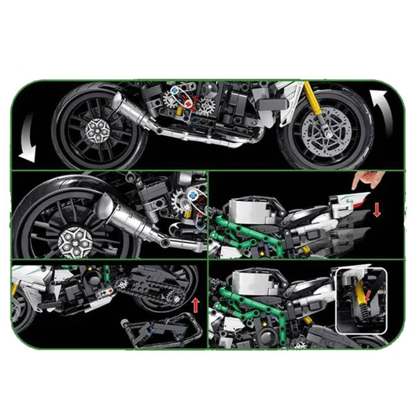 Moto The Green One 864 pièces