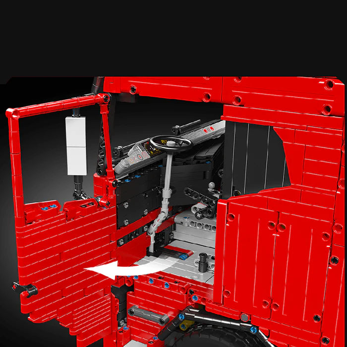 Camion XXL Télécommandé Rouge avec Remorque 8006 pièces