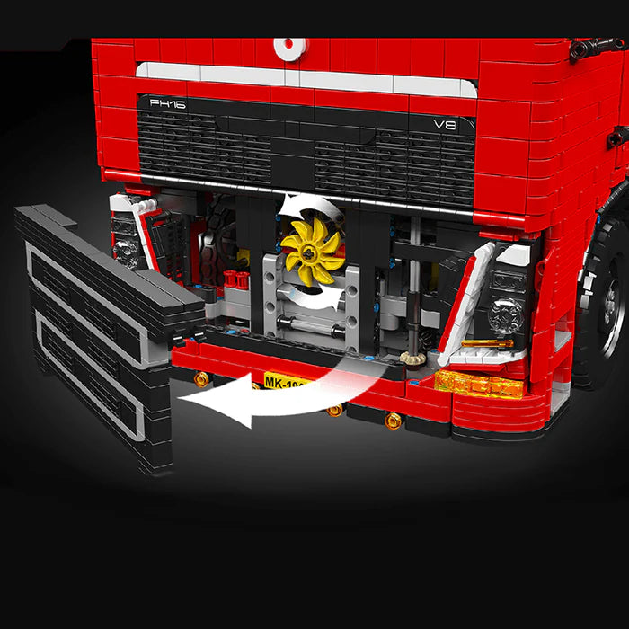 Camion XXL Télécommandé Rouge avec Remorque 8006 pièces