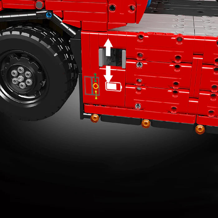Camion XXL Télécommandé Rouge avec Remorque 8006 pièces
