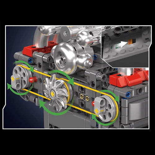 Moteur Flat 6 Motorisé 608 pièces