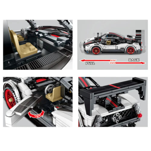 Hypercar Blanche 608 pièces